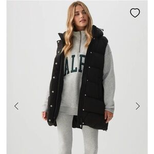 Ardene Black Midi Puffer Vest